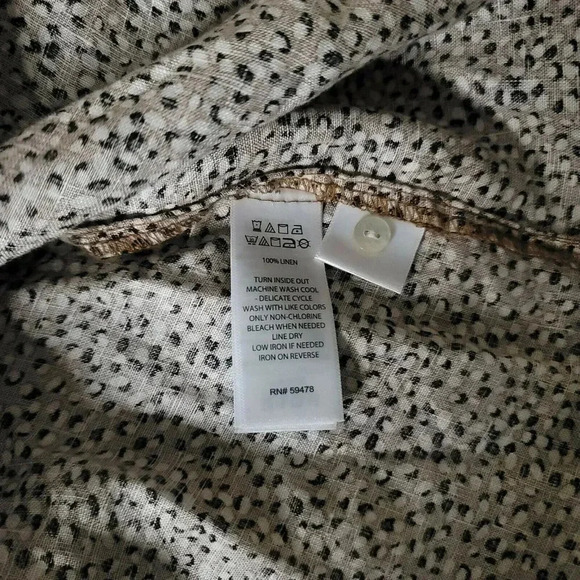 Tahari 100% Linen Shirt Dress Tunic Button size M - Picture 8 of 14